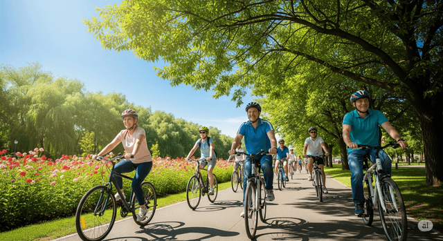 Cycling activity illustration